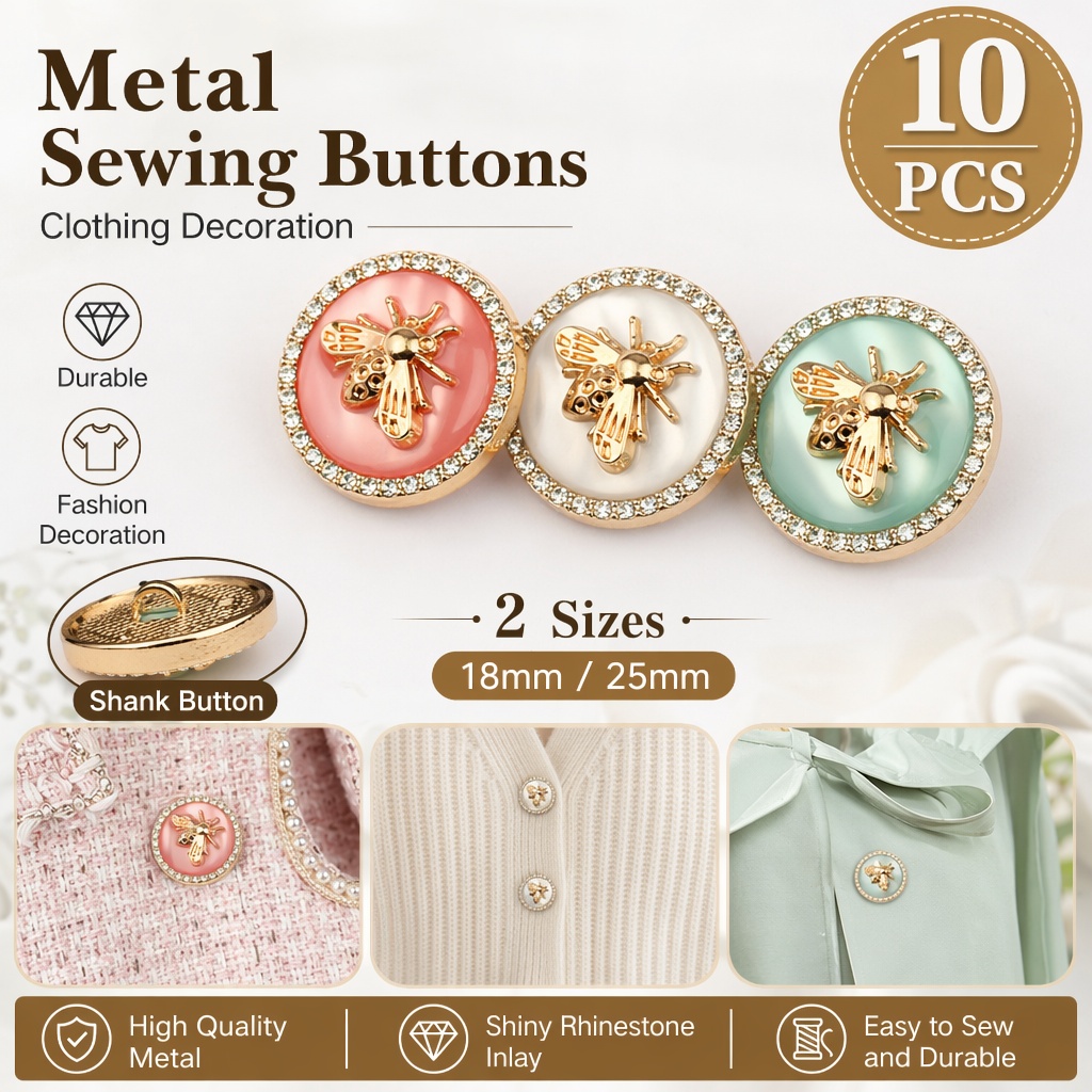 Button Hole Cutter - 10 adet yapay elmas arı metal