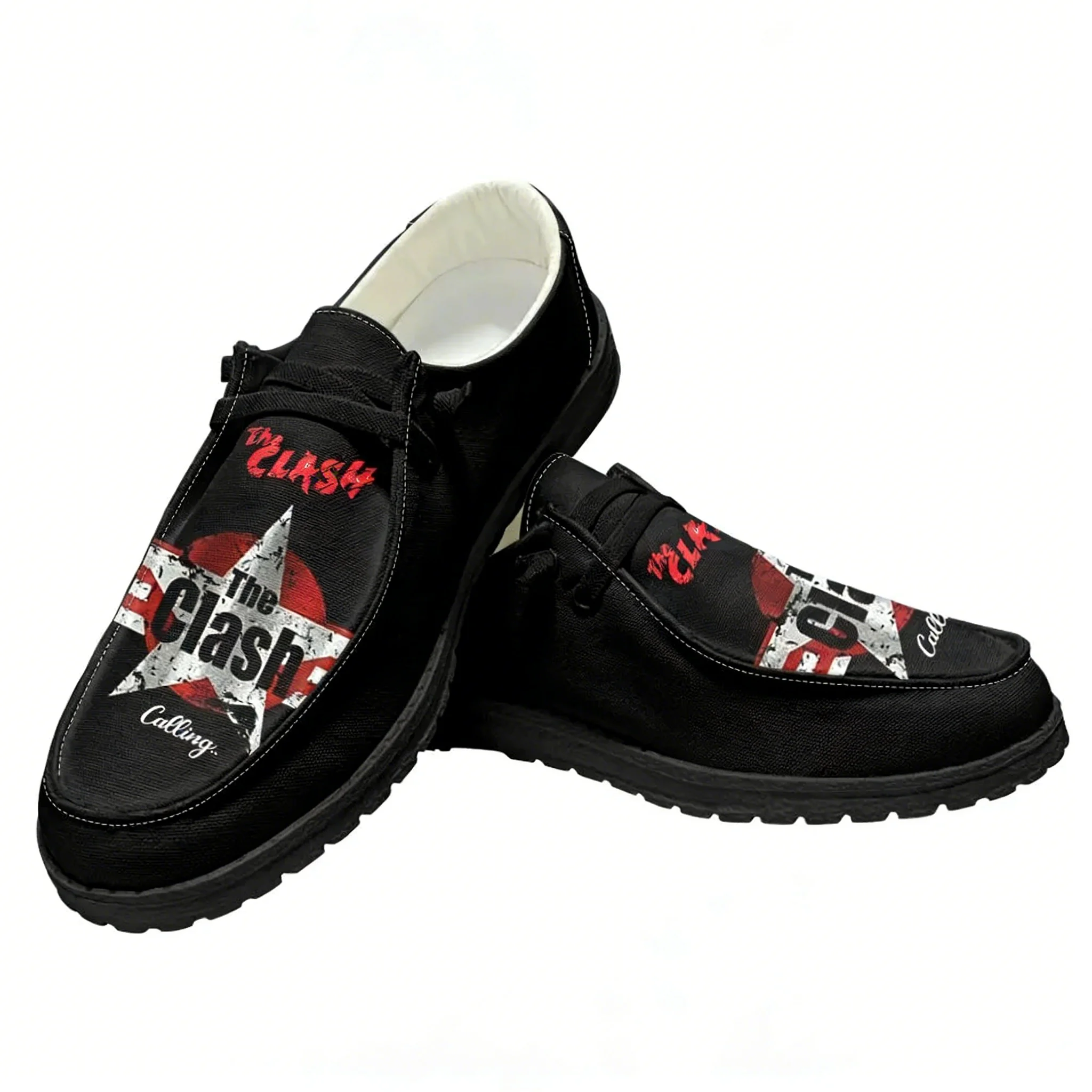 Sewing Custom - The Clash Rock Band Günlük Ayakkabılar