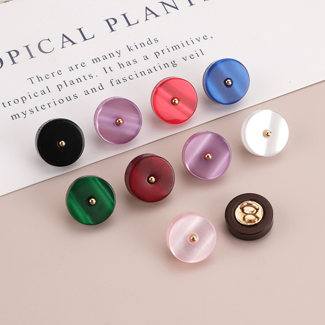 Button Hole Cutter - 20 adet renkli reçine metal ayak