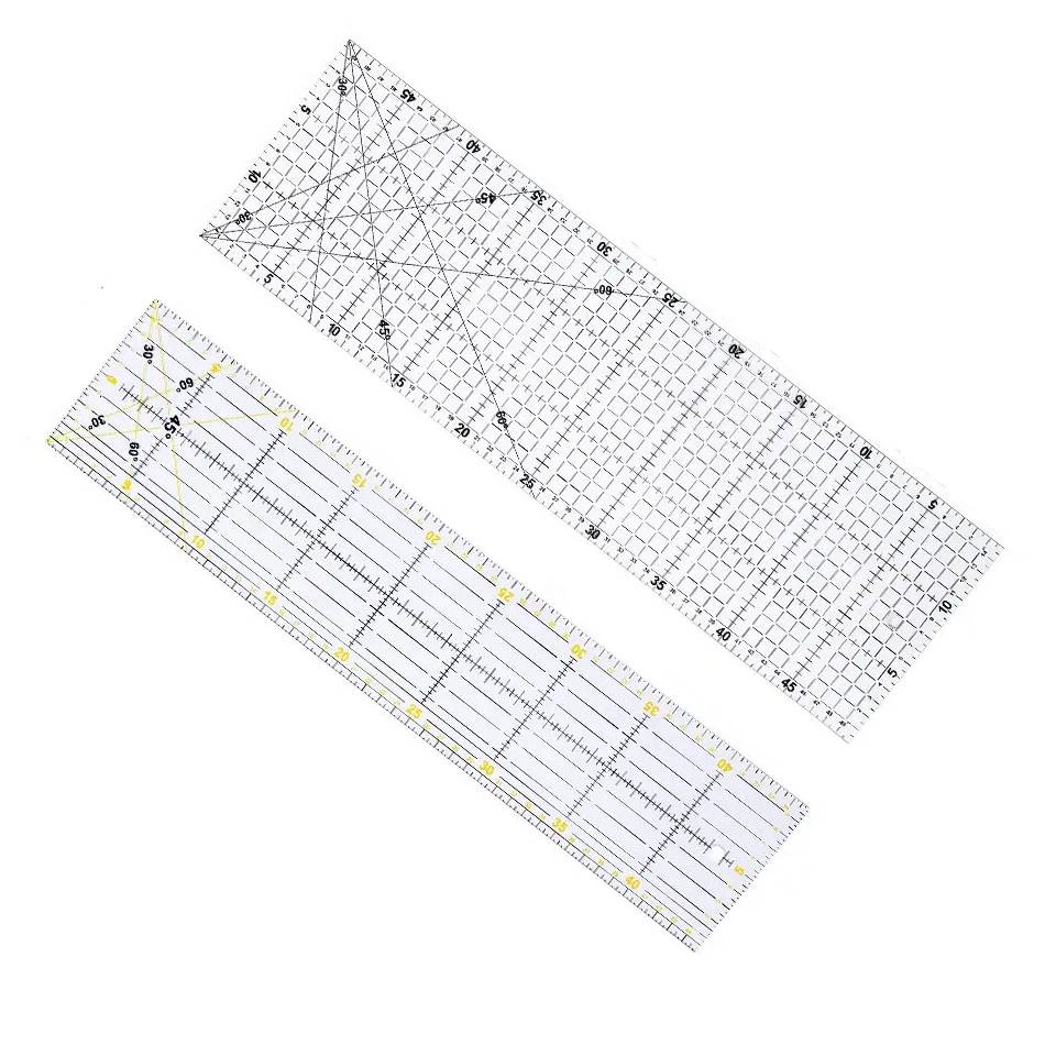 Sewing Gauge Ruler - Fenrry Multisize akrilik Patchwork cetvel şeffaf