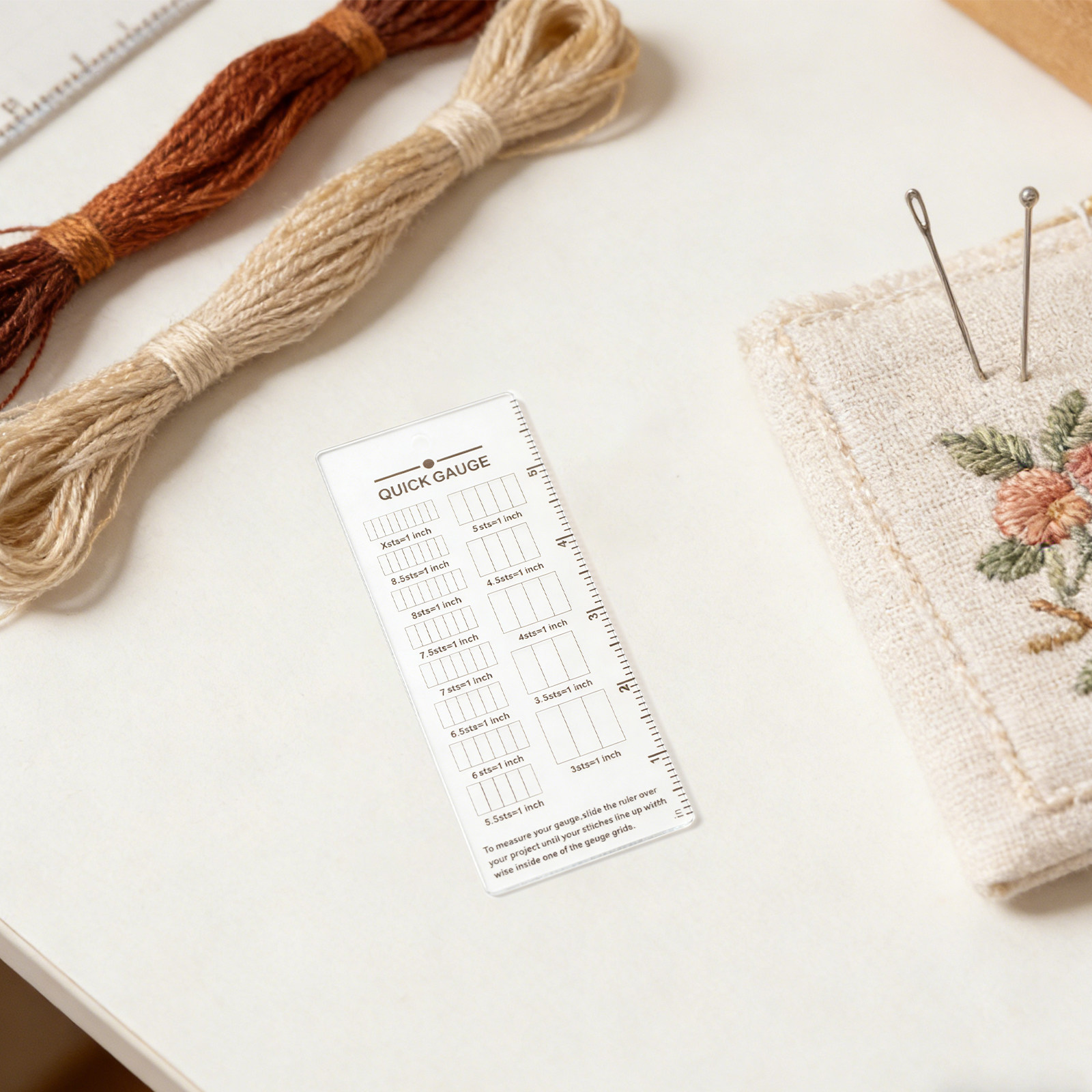 2 Adet Örgü Ölçü Cetveli Akril - Sewing Gauge Ruler incelemesi ve fiyatı