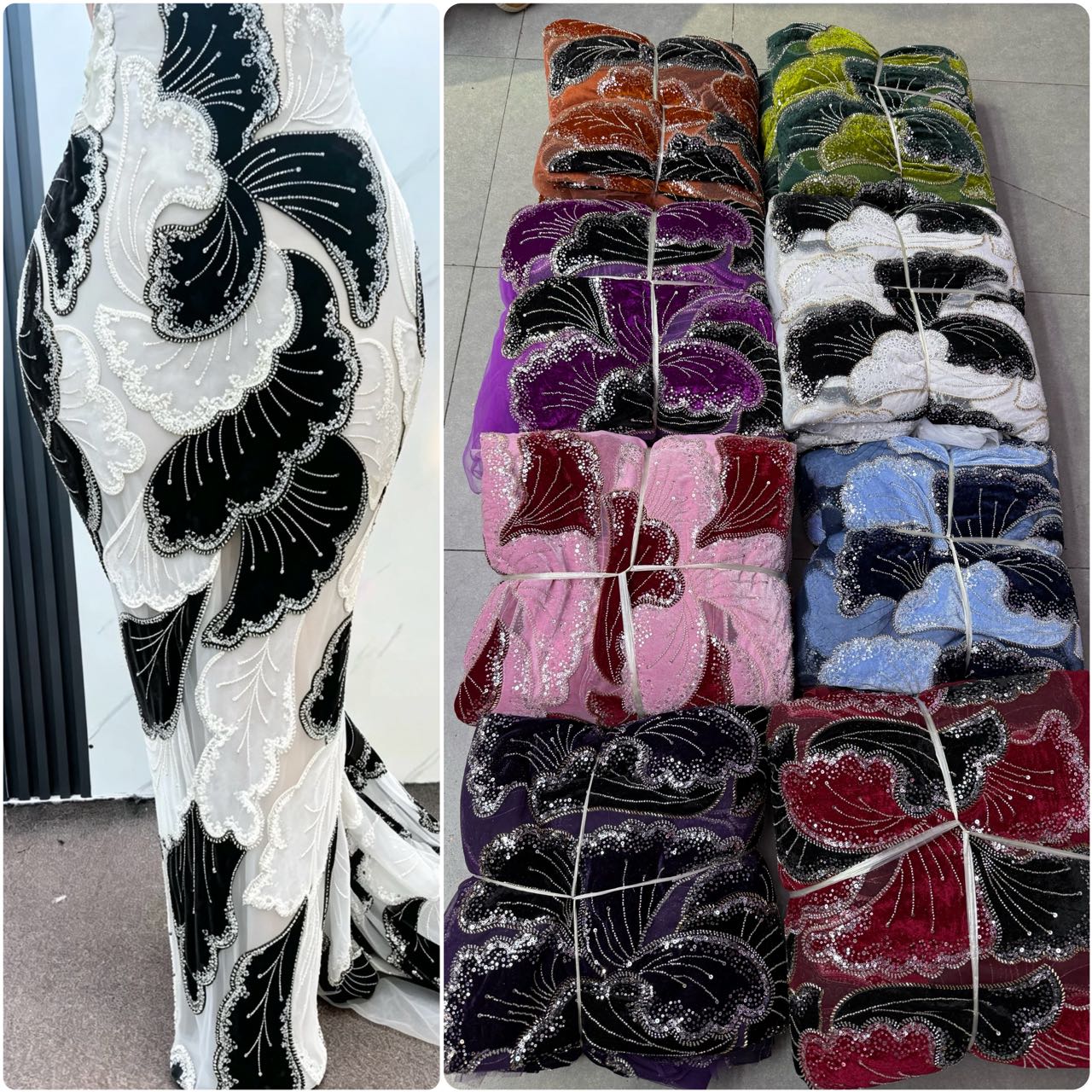 Lüks Payetli Boncuklu Tül Dant - Sewing Velvet Fabric incelemesi ve fiyatı