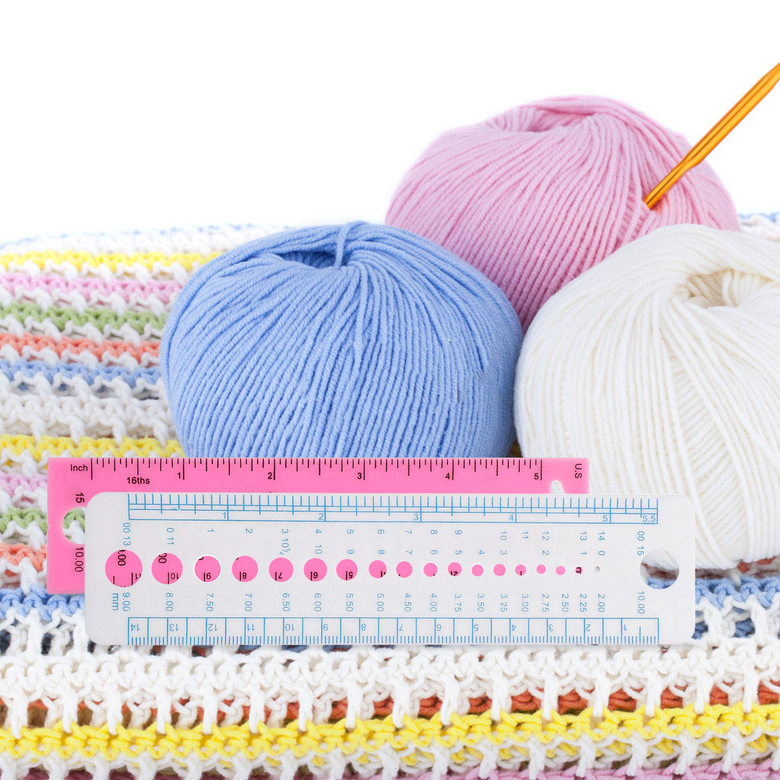 4 Adet Örgü İğnesi Ölçüm Aleti - Sewing Gauge Ruler incelemesi ve fiyatı