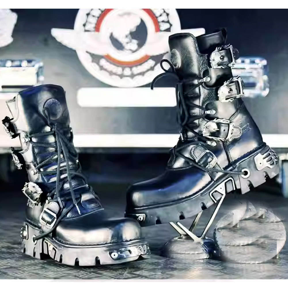 Yeni erkek Punk Motosiklet Bot - Sewing Zipper incelemesi ve fiyatı