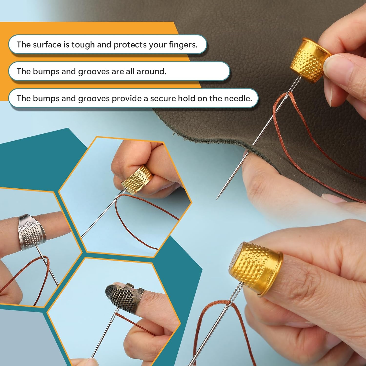 8 adet dikiş yüksük seti el di - Sewing Thimble Metal incelemesi ve fiyatı